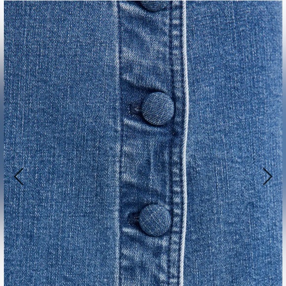 Stretch Denim A - Line Mini Skirt: Asymmetrical Edition - Picture 5 of 8